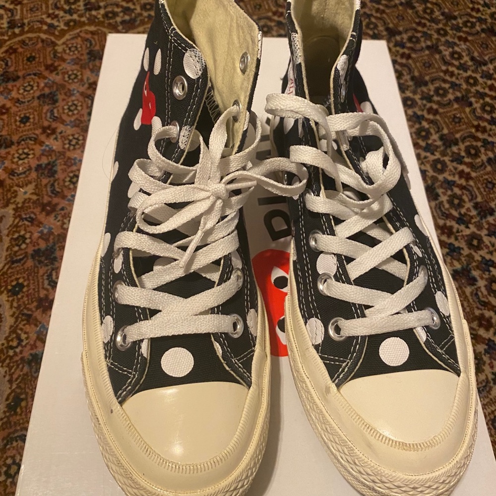 Used CDG converse high tops size 5